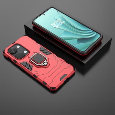 SKALO OnePlus Nord 3 5G / Ace 2V Armor Hybridi metallirengas kuori - Punainen
