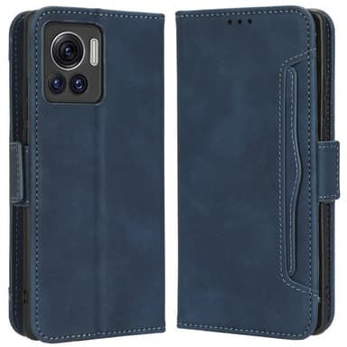 SKALO Motorola Edge 30 Ultra 5G 6-lokeroa Lompakkokotelo - Sininen