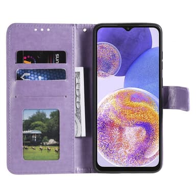 SKALO Samsung A23 5G Mandala lompakkokotelo - Violetti
