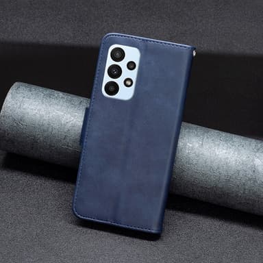 SKALO Samsung A23 5G Lompakkokotelo PU-nahkaa - Sininen