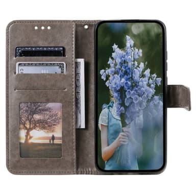 SKALO Sony Xperia 5 IV 5G Mandala lompakkokotelo - Harmaa