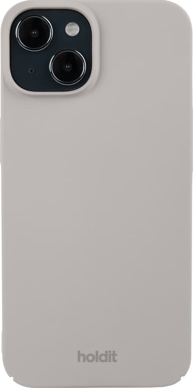 Holdit Slim Case iPhone 15 suojakuori (harmaa)