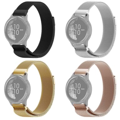 SKALO Milanese Loop to Garmin Venu 2 Plus - Musta