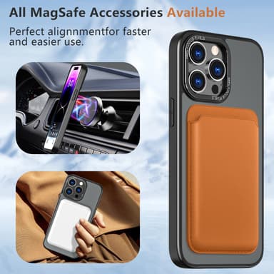 Magneettinen suojakotelo, jossa näkymätön jalusta Yhteensopiva iPhonen kanssa Musta iPhone 14 Pro Max