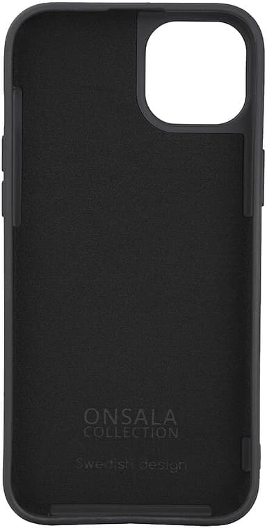 Onsala iPhone 15 Plus Silicone suojakuori (musta)