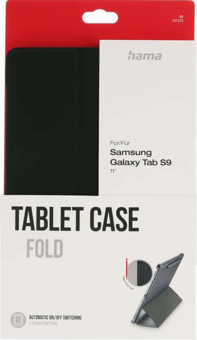 Hama suojakotelo Galaxy Tab S9 tabletille (musta)