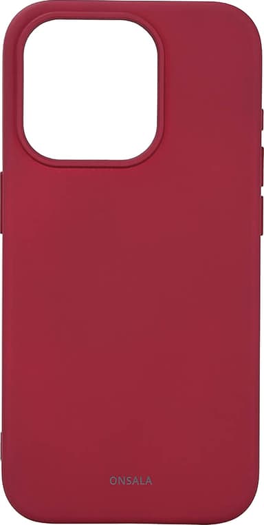 Onsala iPhone 15 Pro Silicone suojakuori (punainen)