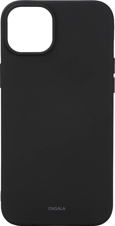 Onsala iPhone 15 Plus Silicone suojakuori (musta)