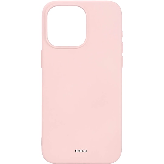Onsala iPhone 15 Pro Max Silicone suojakuori (vaaleanpunainen)