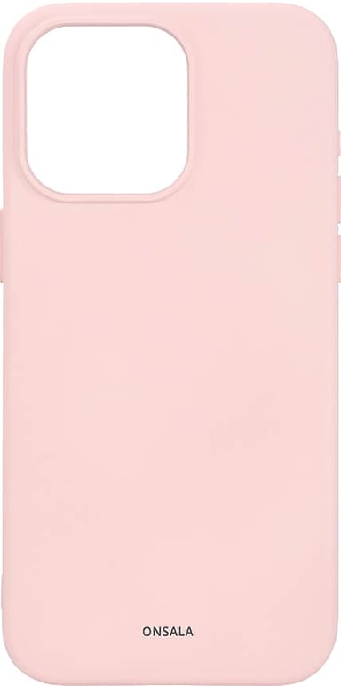 Onsala iPhone 15 Pro Max Silicone suojakuori (vaaleanpunainen)