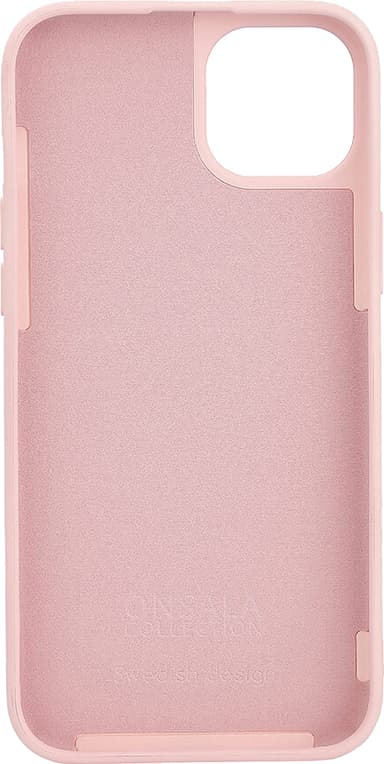 Onsala iPhone 15 Plus Silicone suojakuori (vaaleanpunainen)
