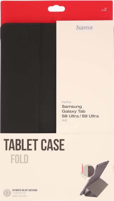 Hama suojakotelo Galaxy Tab S9 Ultra tabletille (musta)