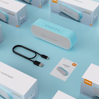 Kannettava Bluetooth-äänen digitoija ja kaiutin, tallenna ja toista 12 W stereoääntä linjatulolla, USB-muistitikku ja TF-korttituki