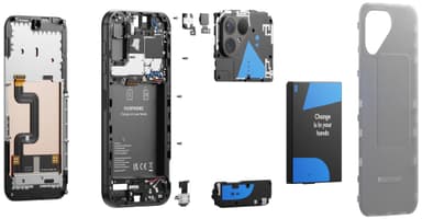 Fairphone 5 5G älypuhelin 8/256 GB (läpinäkyvä)
