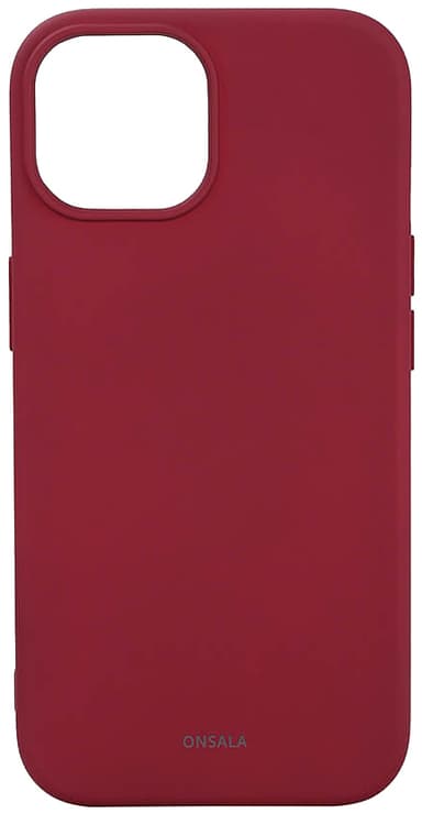 Onsala iPhone 15 Silicone suojakuori (punainen)