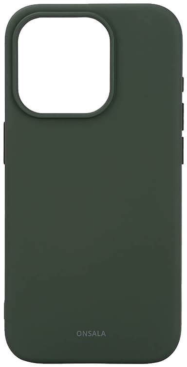 Onsala iPhone 15 Pro Silicone suojakuori (vihreä)