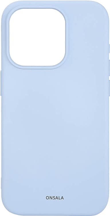 Onsala iPhone 15 Pro Silicone suojakuori (vaaleansininen)