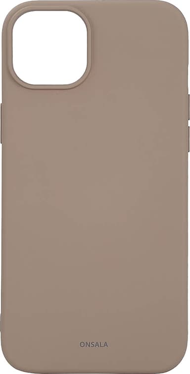 Onsala iPhone 15 Plus Silicone suojakuori (beige)