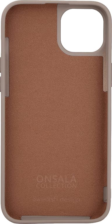 Onsala iPhone 15 Plus Silicone suojakuori (beige)