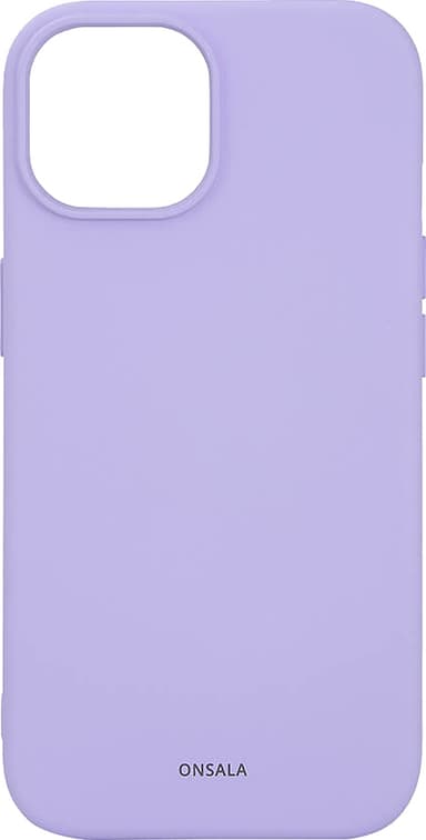 Onsala iPhone 15 Silicone suojakuori (violetti)