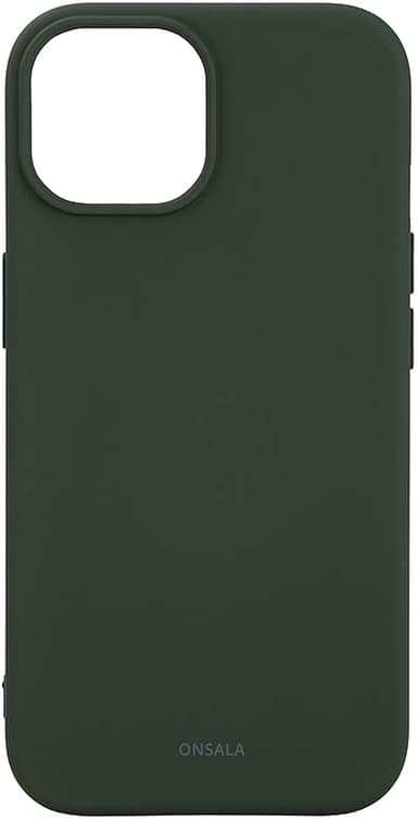 Onsala iPhone 15 Silicone suojakuori (vihreä)