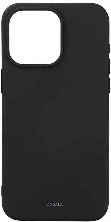 Onsala iPhone 15 Pro Max Silicone suojakuori (musta)