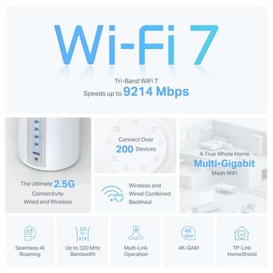 TP-Link Deco BE65 Mesh Wi-Fi järjestelmä (2 kpl)