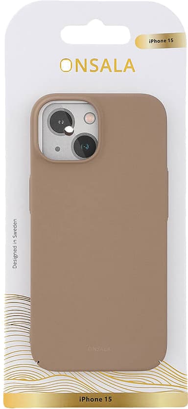 Onsala iPhone 15 Sand Burst suojakuori (beige)