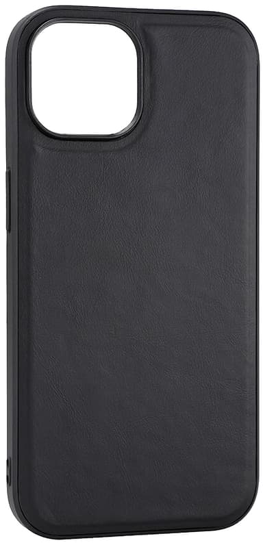 Buffalo iPhone 15 Leather MagSeries suojakuori (musta)