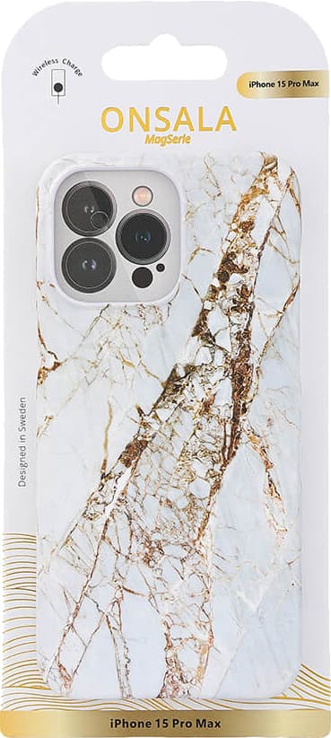 Onsala iPhone 15 Pro Max MagSeries suojakuori (valkoinen)