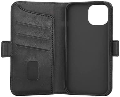 Gear iPhone 15 lompakkokotelo (musta)