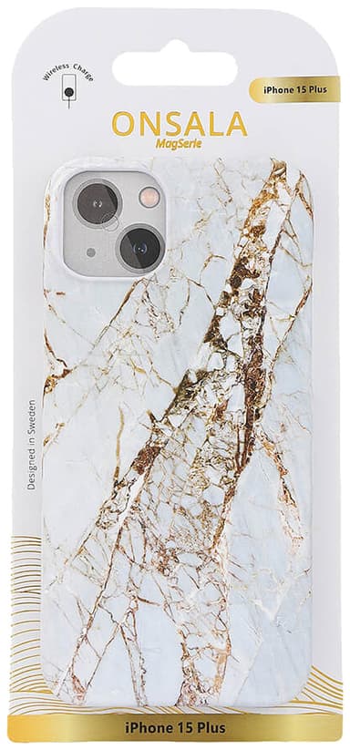 Onsala iPhone 15 Plus MagSeries suojakuori (valkoinen)