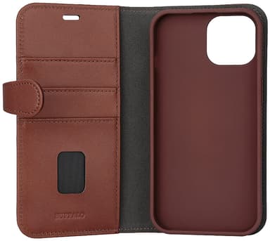 Buffalo iPhone 15 2in1 Leather MagSeries lompakkokotelo (ruskea)
