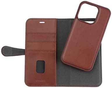 Buffalo iPhone 15 Pro 2in1 Leather MagSeries lompakkokotelo (ruskea)