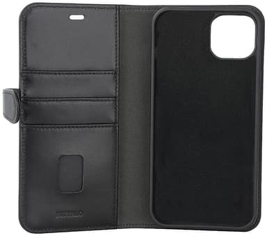 Buffalo iPhone 15 Plus 2in1 Leather MagSeries lompakkokotelo (musta)