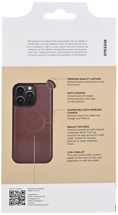 Buffalo iPhone 15 Pro Max 2in1 Leather MagSeries lompakkokotelo (rus.)