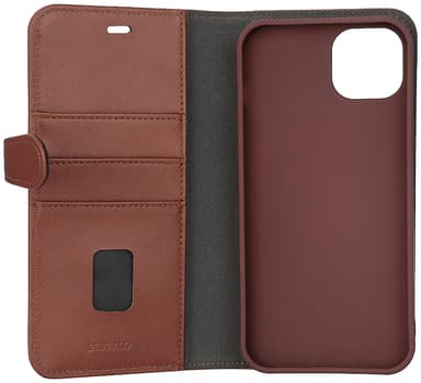 Buffalo iPhone 15 Plus 2in1 Leather MagSeries lompakkokotelo (ruskea)