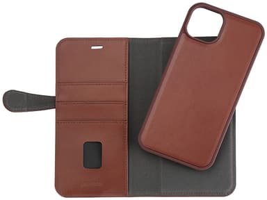 Buffalo iPhone 15 Plus 2in1 Leather MagSeries lompakkokotelo (ruskea)