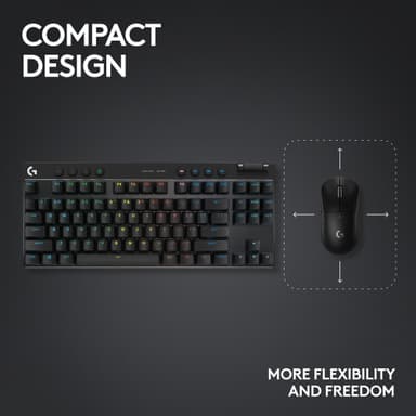 Logitech G PRO X TKL Lightspeed Tactile langaton pelinäppäimistö (must