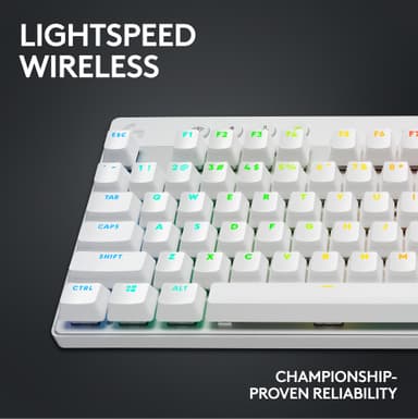 Logitech G PRO X TKL Lightspeed Tactile -pelinäppäimistö (valkoinen)