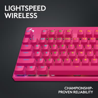 Logitech G PRO X TKL Lightspeed Tactile pelinäppäimistö (pinkki)