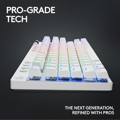 Logitech G PRO X TKL Lightspeed Tactile -pelinäppäimistö (valkoinen)