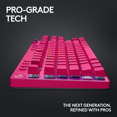 Logitech G PRO X TKL Lightspeed Tactile pelinäppäimistö (pinkki)