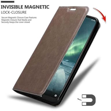 Nokia 7.2 Suojakuori Lompakkokotelo (Ruskea)