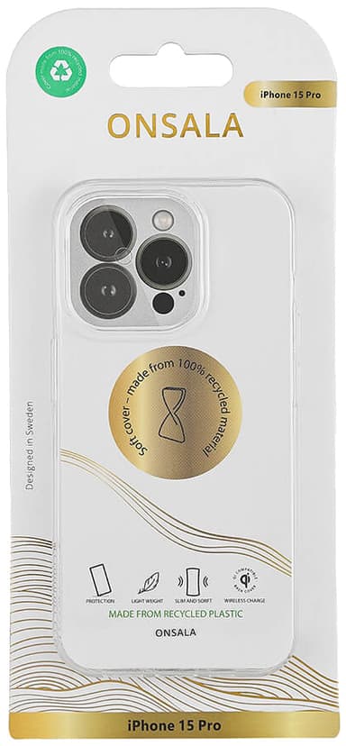 Onsala iPhone 15 Pro suojakuori (läpinäkyvä)