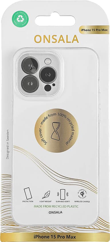 Onsala iPhone 15 Pro Max suojakuori (läpinäkyvä)
