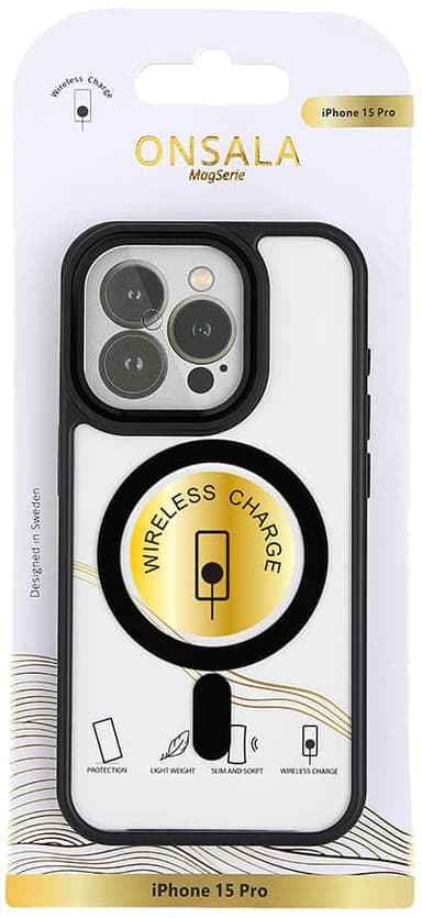 Onsala iPhone 15 Pro Bumb MagSeries suojakuori (musta)