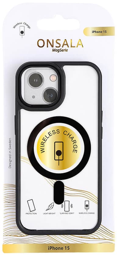 Onsala iPhone 15 Bumb MagSeries suojakuori (musta)