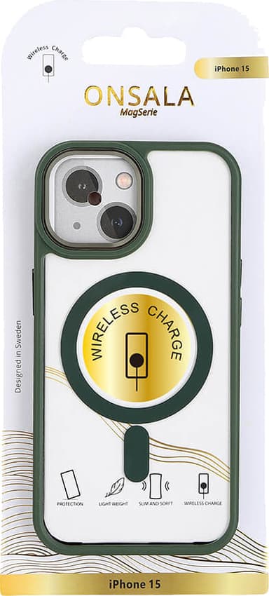 Onsala iPhone 15 Bumb MagSeries suojakuori (vihreä)