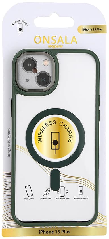 Onsala iPhone 15 Plus Bumb MagSeries suojakuori (vihreä)